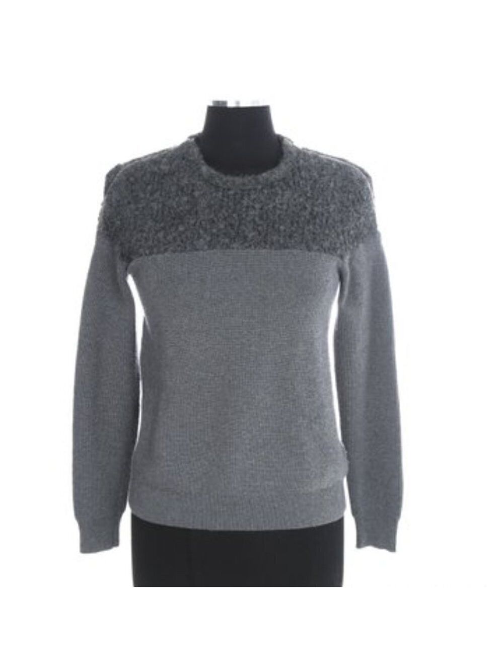 J.BRAND Alpaca Charcoal Grey Wool Top Side Zipper Sweater XS